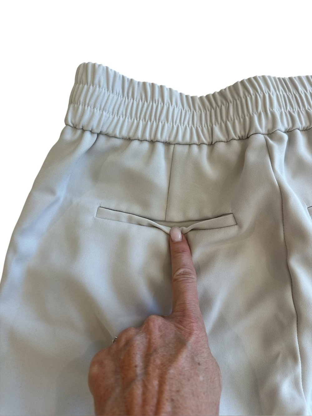 Quince Stretch Crepe Ankle Pants in Sand - Picture 10 of 13